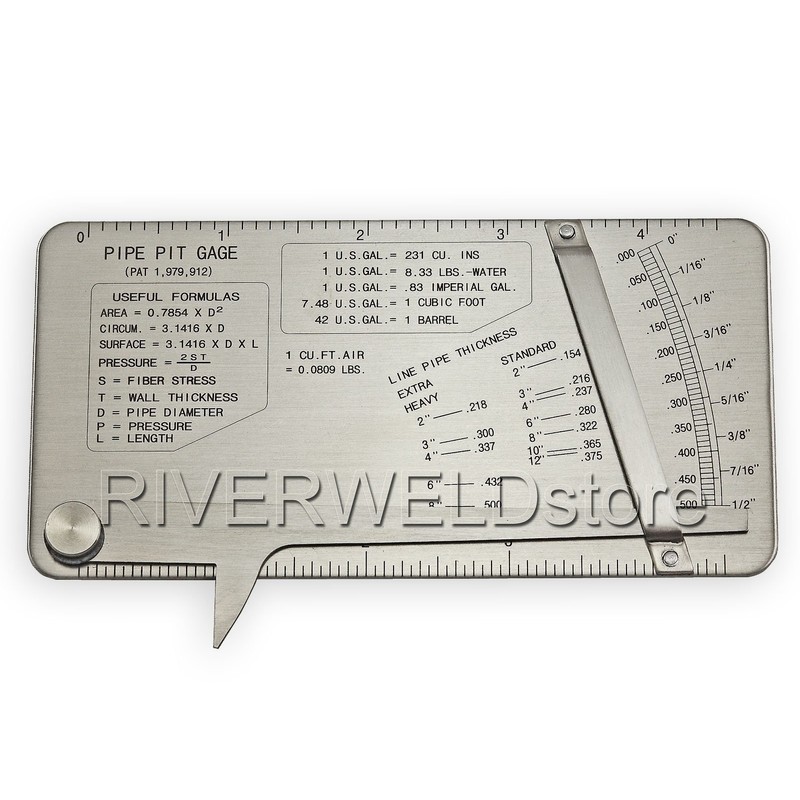 RIVERWELD Pipe Pit Welding Gauge Gage Test Ulnar Welder Inspection