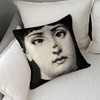 Lina Cavalieri Pillow Cover, Lina Cavalieri Artificial Linen Throw Pillow