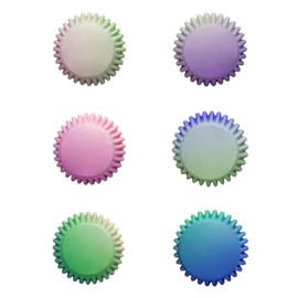 Gcardist 300-Count Standard Gradient Cupcake Liners Cupcake Cups 6 Design Blue Pink Gradient Cupcake Papers Baking Cups Cupcake Wrappers (Standard Size)