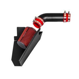 RTUNES RACING BLACK PIPE HEAT SHIELD COLD AIR INTAKE KIT + FILTER Compatible For 96-00 Chevy/GMC C/K 1500/2500/3500 V8 5.0L/5.7L