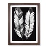 Monochrome Feathers No.1 Framed Print for Living Room Bedroom Home