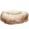 Bushga Ladies Long Fleece Sheepskin Ski Headband Natural Tipped -