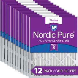 Nordic Pure 18x18x2 Pleated MERV 8 Air Filters 12 Pack
