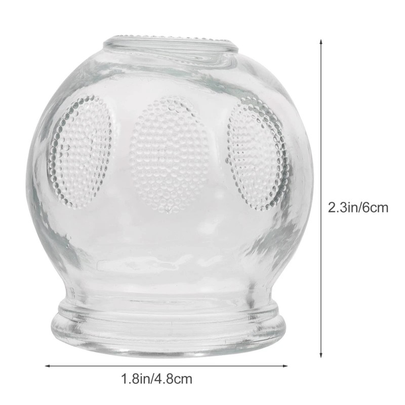 Healifty 6Pcs Cupping Therapy Sets: Glass Fire Thick Glass Cupping