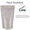 RIGHTPAK Stand Up Pouch Silver Matt 50 Pieces 19cm x