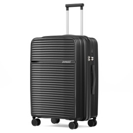 Joyway 24 Inch Checked Luggage, PP Hardside Suicase with Double Spinner Wheels, Checked Medium Luggage with TSA Lock and USB Port