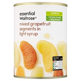 Essential Waitrose Mixed Grapefruit Segments In Syrup 540g