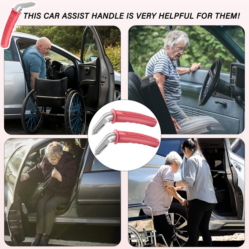 Weigulo Car Door Handle for Elderly 2 Pack, Multifunction Handle,