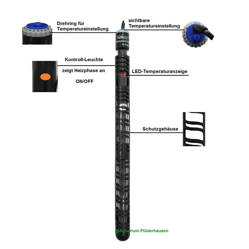 AQUARIUM PLÜDERHAUSEN 500 W LED Heating Rod for Aquariums from