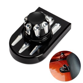 Kit Tornillos Asiento Guardabarros Trasero, PSLER Kit Cubrepomo Tornillo Asiento Touring Sportster Road King Electra Street Glide 1996-2022, Negro y Cromo