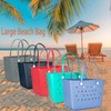 X Large Beach Bag, Oversized Rubber Beach Bag, Washable Open