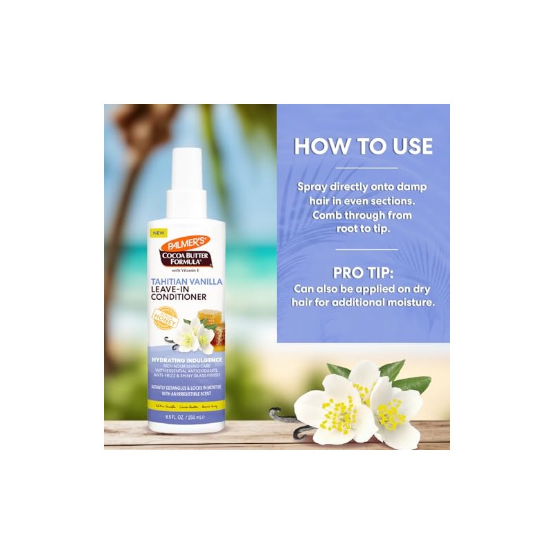 Palmer's Cocoa Butter Formula, Tahitian Vanilla Acondicionador Leave-In Nutritivo y