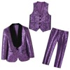 Boys Suits Formal Dress Purple Floral Tuxedo Suits Sets Size