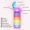Fringoo - 600ml Kids Water Bottle with Straw & Fliptop