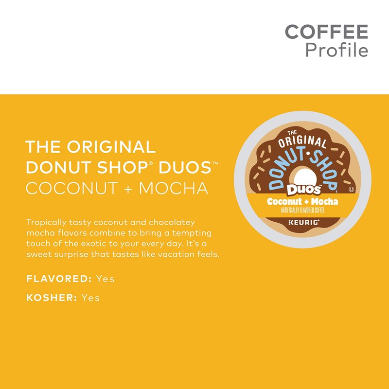 The Original Donut Shop Duos Coconut + Mocha Keurig Single-Serve