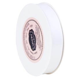 VATIN 16mm Double Faced Polyester White Satin Ribbon - 23 Metre Spool, Perfect for Wedding Decor, Wreath, Baby Shower,Gift Package Wrapping and Other Projects