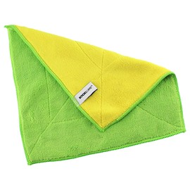 Kochblume 1-3-5-10 Set | Microfibre Cleaning Cloth 30 x 30 cm, Absorption Capacity up to approx. 300 ml | In a Colourful Box (Green/Yellow, Single)