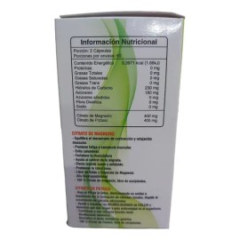 Citrato de Magnesio con Potasio Naturalin Suplemento 60 Cápsulas                                                                                      
