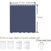 HYAWGE Navy Blue Shower Curtains for Bathroom, Navy Blue Velevt