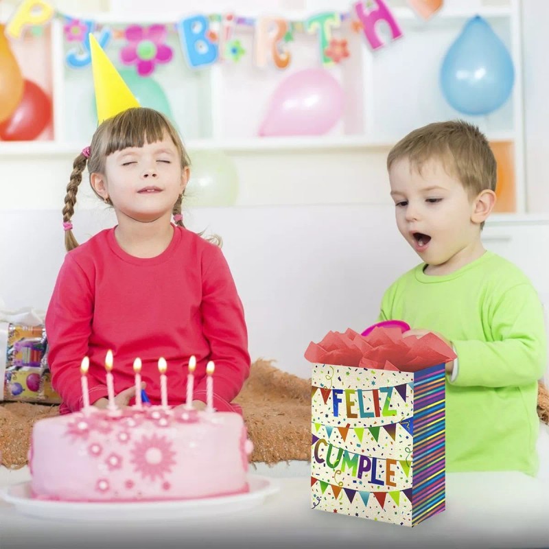 Bolsa Regalo Empaque Obsequio Fiesta Feliz Cumpleaños