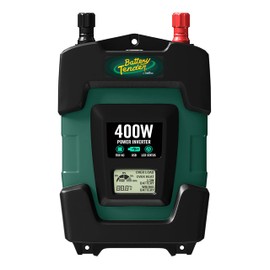 Battery Tender 400 Watt Power Inverter - 12 Volt DC to 115 Volt AC Car Inverter - Dual AC Output to Power Laptops, Blenders, TVs, Printers - 2 USB Ports, 3.1 AMP for Phone Charging - 026-0003-DL-WH