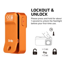OLIGHT Oclip Max 300 Lumens Compact EDC Torch Clip-on Light Equipped with Spring Clip Magnetic Base Suitable for Hiking, Reading and Outdoor (Orange)