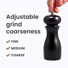 Olde Thompson 6 Caffe Wood Pepper Mill and Salt Shaker Set