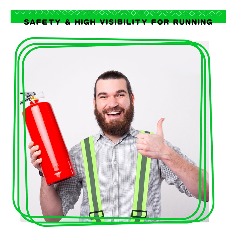 Flotory 12 Pcs Reflective Safety Vests Adjustable Reflective Straps Gear