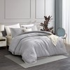 Arianaut Boho Queen Comforter Set Grey 3 Pieces Tufted Tassel