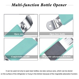 3 Pieces Magnetic Bottle Openers Can Opener Classic Beer Opener Stainless Steel Small Bottle Opener Can Tapper with Magnet for Camping and Traveling