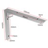 2 Pcs Shelf Bracket Wall Mount Triangle Shelf Brackets Right