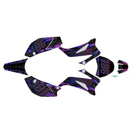 Kalair GFX Graphics Kit for Yamaha TT-R110 (2008+) TWITCH Series Magenta 09 Mil - Dirt bike Custom Racing Graphics Decals Stickers Kit, no-plastics