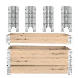 8" Pallet Collar Hinges 4PCS - Stackable and Collapsible for Custom-Depth Raised Garden Bed, Pet Enclosures, Home Storage, and Organization Solutions