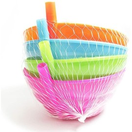 Arrow Plastic 4 SET OF Cereal Bowl for Kids with Built in Straw Plastic Sip-a-bowl-SOL