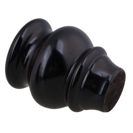 SHANOER 4pcs Sofa Legs Solid Wood Gourd Shape Sofa Feet Wood 9x6.5x3.7cm Furniture Parts Furniture Legs Black