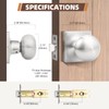 GOBEKOR 8 Pack Passage Door Knobs Interior Door Knobs Brushed