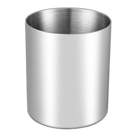 Bidponds Silver Desk Pen Holder, 304 Stainless Steel Pen Holder, Stationery Organizer