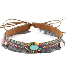 Scnvsi Cowboy Hat Band Native American Hat Band Western Hat Belt Studded Hat Band Western Beaded Hatband Mexican Hat Band