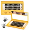 QUEWEL Lash Clusters 72Pcs Eyelash Clusters 14mm 3D DIY Lash