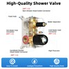 Shower Faucet Set With 8" Shower Head And Handheld Black
