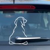 ZXCVWWE Funny Dog Car Rear Window Wiper Wiggle Tail Sticker Reflective Vinyl Car Sticker