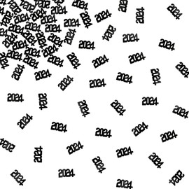 2024 Confetti 1.8 Ounces/750PCS Silver Graduation Decorations Class of 2024 Glitter Table Confetti Centerpiece for Graduation New Year's Eve Birthday Baby Shower Wedding