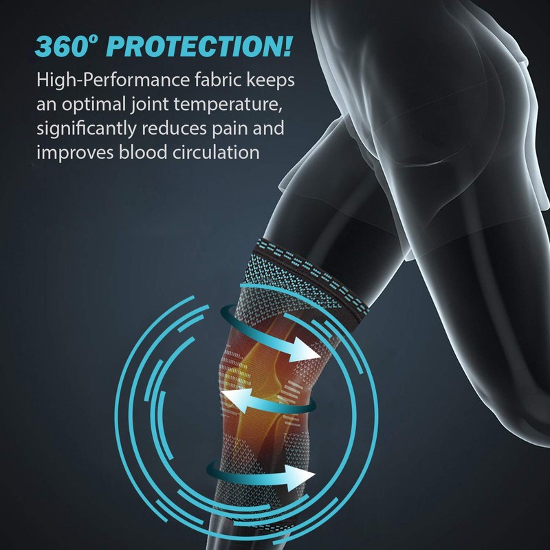 POWERLIX Knee Supporter, For Knee Dedicated Sports, Blue, S