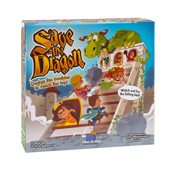 Blue Orange Games Save The Dragon- Roll and Move Children's Game for 2 to 4 Players. Recommended for Ages 5 and up