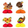 9Pcs Thanksgiving Day Honeycomb Table Centerpieces Turkey Pumpkin Maple Leaves