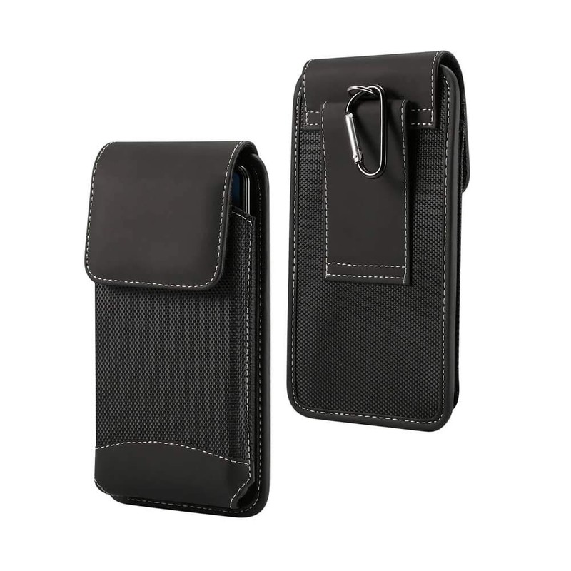 DFV mobile - Gürtelgehäuse Abdeckung Vertikales Leder und Nylon für