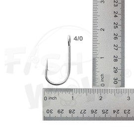 Qty 100 Fishing 6X Strong Siwash Nickel Hooks Size 4/0 Open Eye Hi-Carbon Steel Hook Long Cut Point