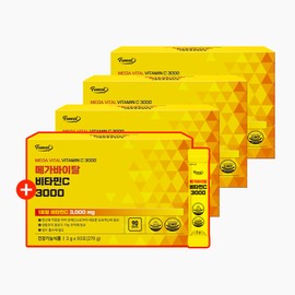 furnit [3+1] FUNIT Mega Vital High Content Vitamin C 3000 Vitamin C 90 Packets, 4 Pieces / [3+1] 퍼니트 메가 바이탈 고함량 비타민C 3000 비타민씨 90포, 4개