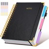 JASLEKO 3 Subject Notebook College Ruled with Dividers Tabs, 100