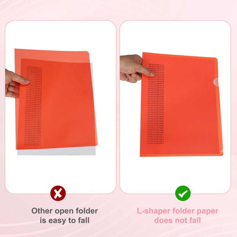 PATIKIL A4 Plastic Folders, 15 Pack Clear Folders l Type